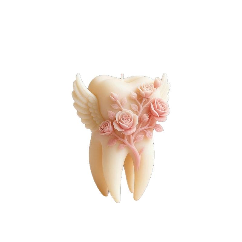 Angel Teeth Rose Silicone Mould Candle Silicone Mold Heat Resistant For Resin Casting Candle Soap Home Decoration