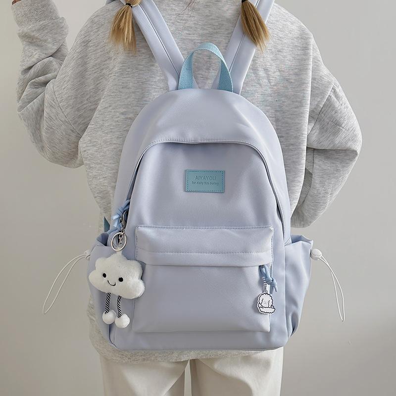 

Small fresh Harajuku style literary and artistic Korean version student schoolbag spring and summer ins style new backpack синій