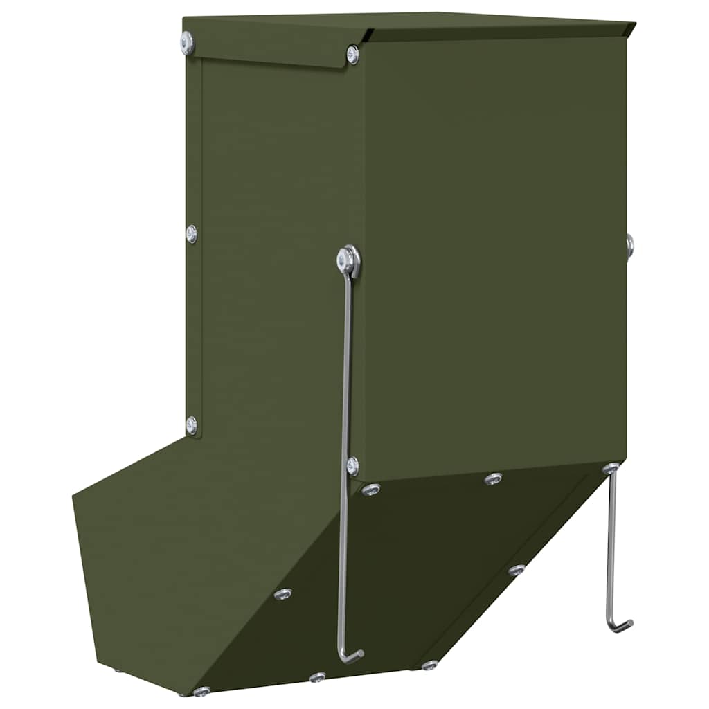 Rabbit Feeder Olive Green 12.5 X 26 X 28.5 Cm