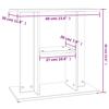 VidaXL Support pour aquarium gris béton 60x30x60 cm bois d'ingénierie 833571