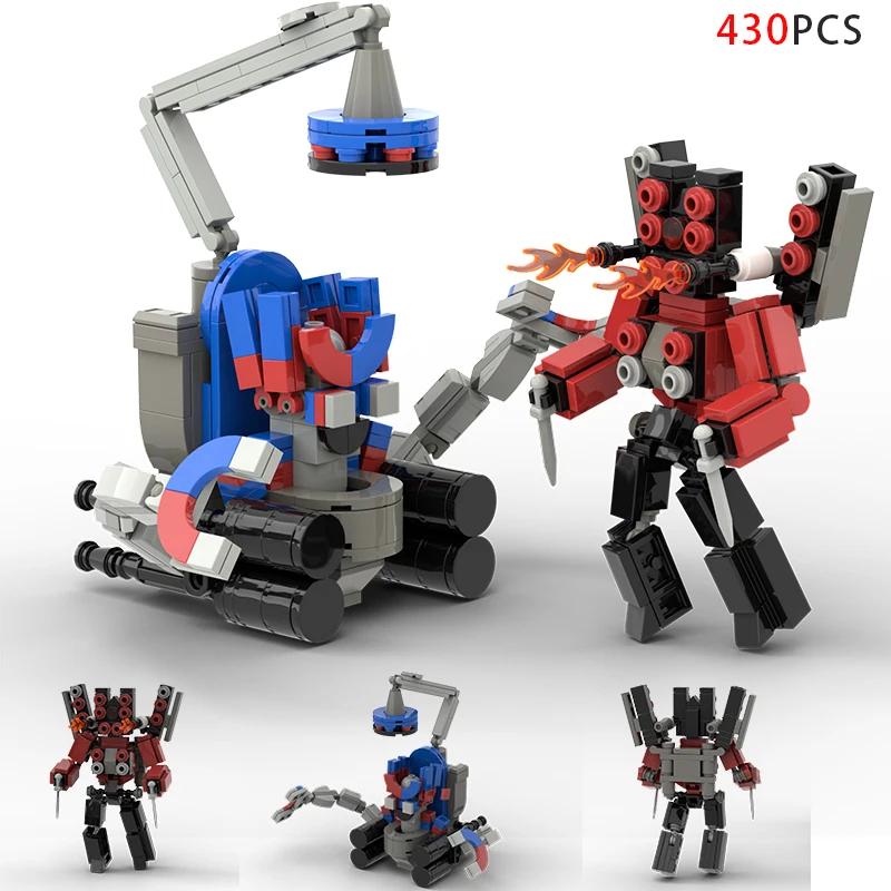New Skibidi Toilet Weapon Titan TVMan Action Figure Building Block Toys For Boys Cameraman Bricks DIY Model For Kid Adult Gifts