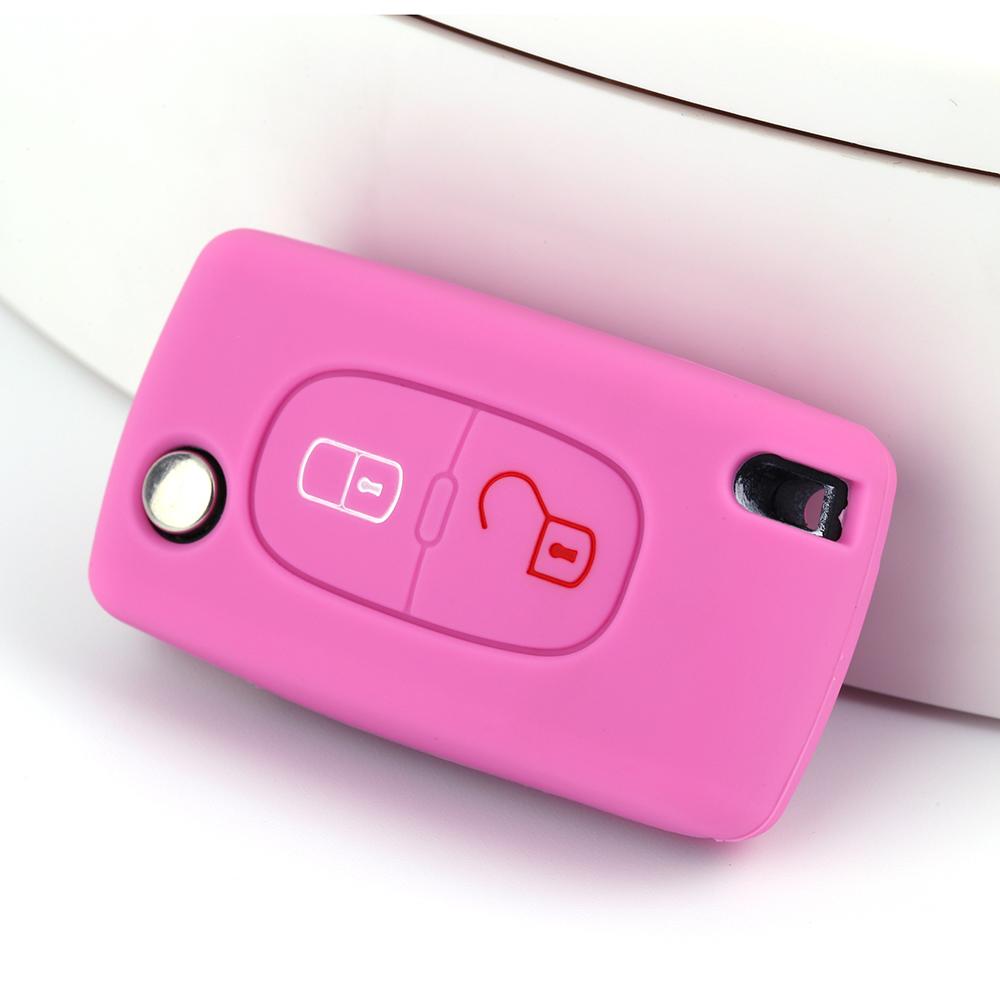 Silicone Car Key Cover for Peugeot 308 306 307 207 807 Citroen C2 C3 C5 C-Crosser C4 Picasso