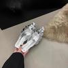 French high heels silver temperament bag head sandals fairy shoes 2025 new spring and summer sequined pointed single shoes