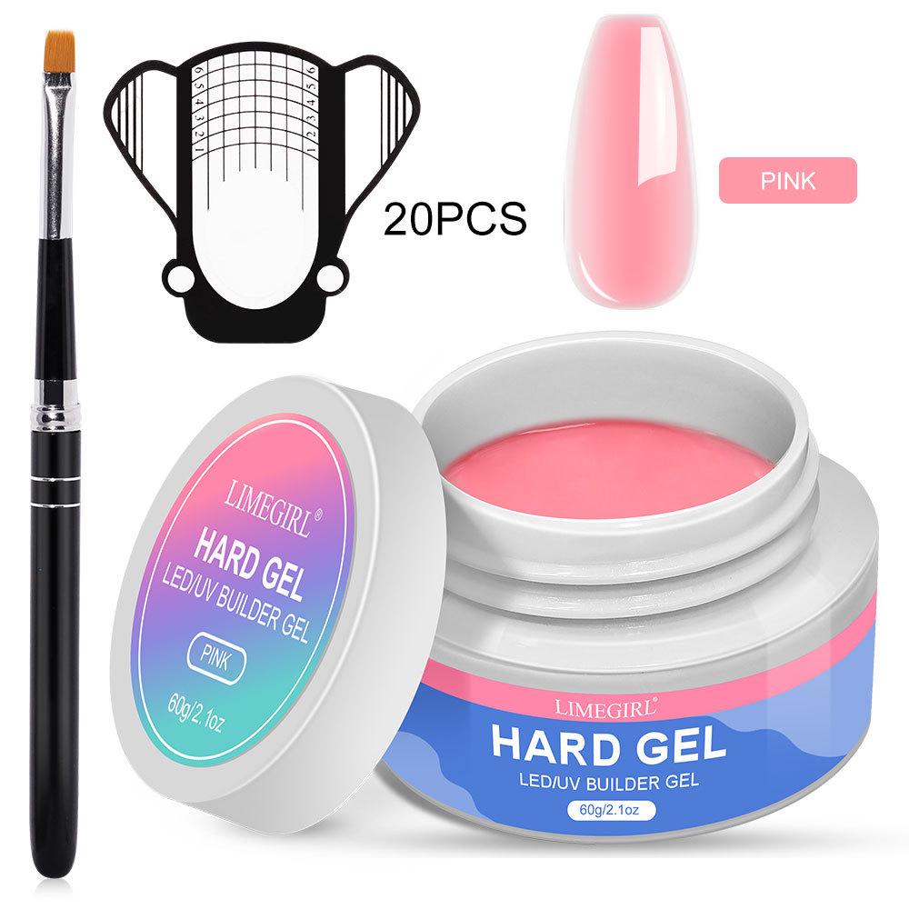 

Эксклюзивный набор инструментов и жидкости для наращивания ногтей с 3D-резьбой для французского светотерапевтического маникюра розовый