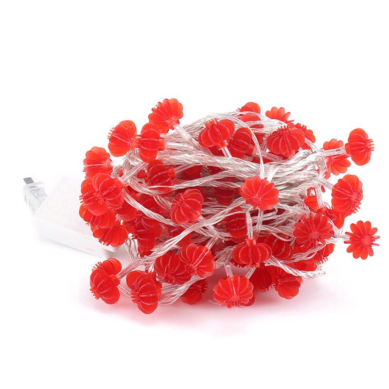 Festive Red Lantern String Lights, 20m 200 LED