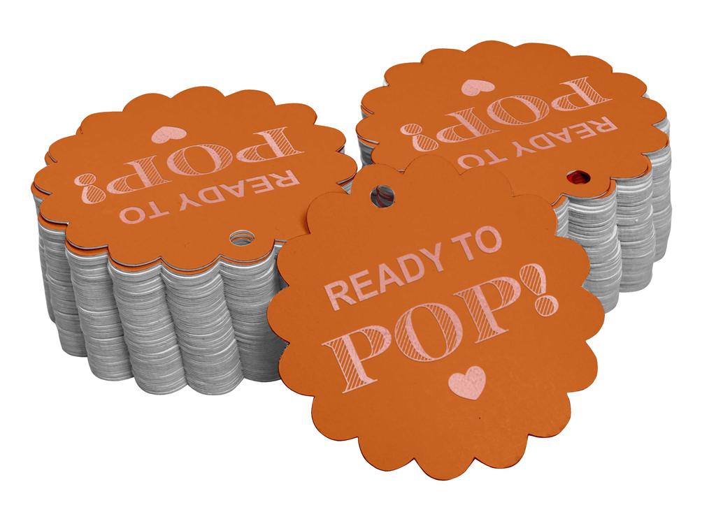 Inkdotpot Ready To Pop Baby Shower Bottle Tag Real Gold Foil Favor Hang Tags Pack Of