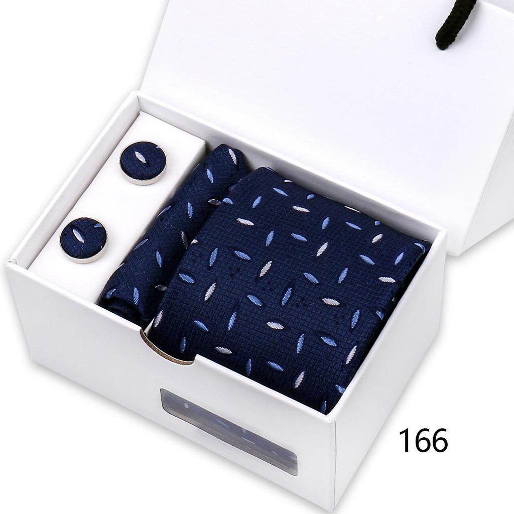 Men's High-End Polyester Tie & Pocket Square Set for Weddings and Formal Wear