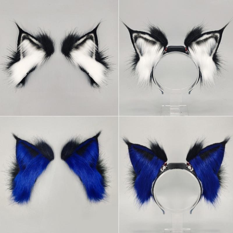 Lynx Ear Headband Sweet Girls Dynamic Ear Cosplay Beast Ears Fursuit Masquerades Halloween Cosplay Party