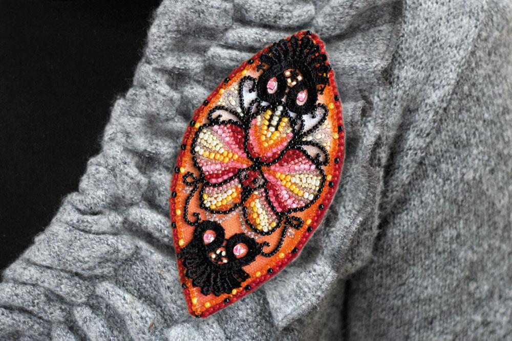 Perlenstickerei-Set Dekorationen auf natürlicher Kunstleinwand Abris Art