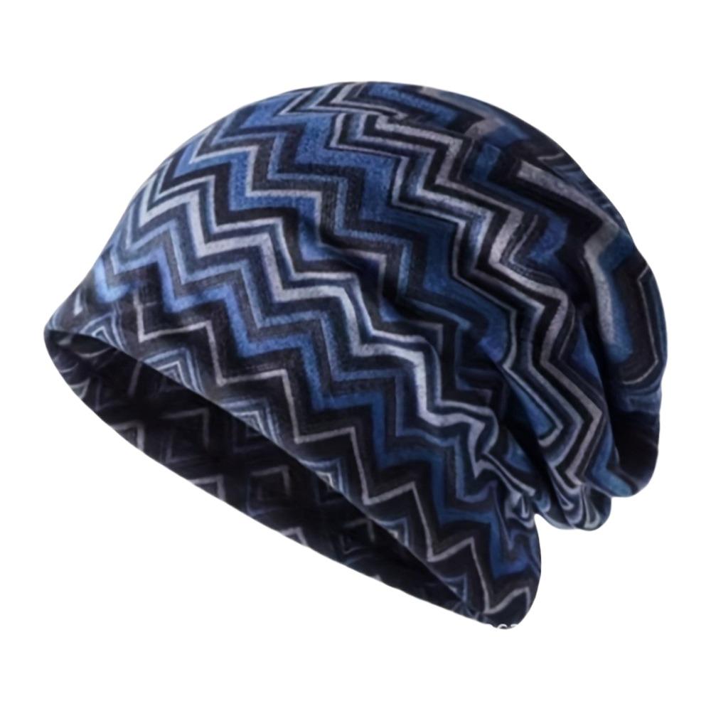 Contrasting Colors Pullover Hat Plaid Print Casual Hedging Cap Autumn and Winter