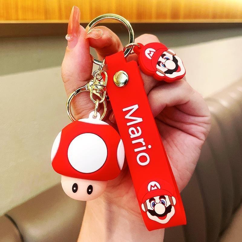 Kreativer Cartoon Mario Schlüsselanhänger Charmante PVC-Dekoration für Rucksack und Schlüssel