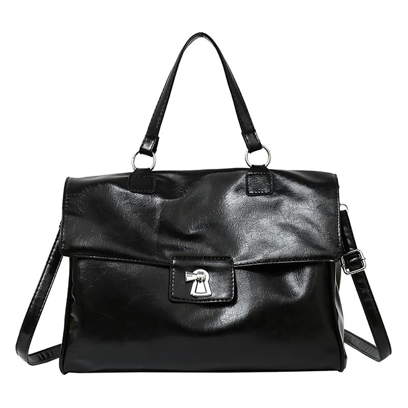 Große Kapazität Ölwachs Leder Umhängetasche Beliebte weiche Leder Vintage Aktentasche Damen Design Sinn Pendler Umhängetasche