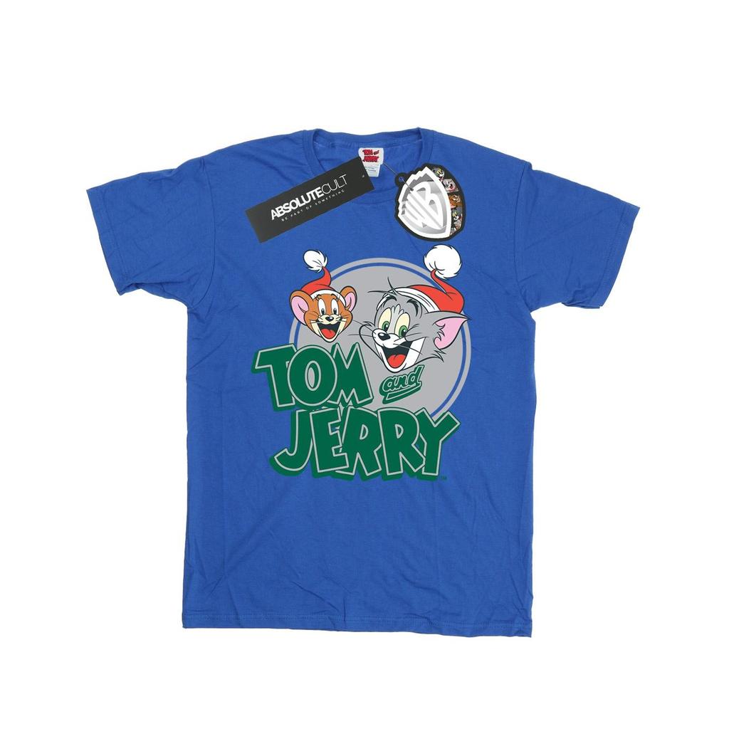 Tom And Jerry Mens Christmas Greetings T-Shirt