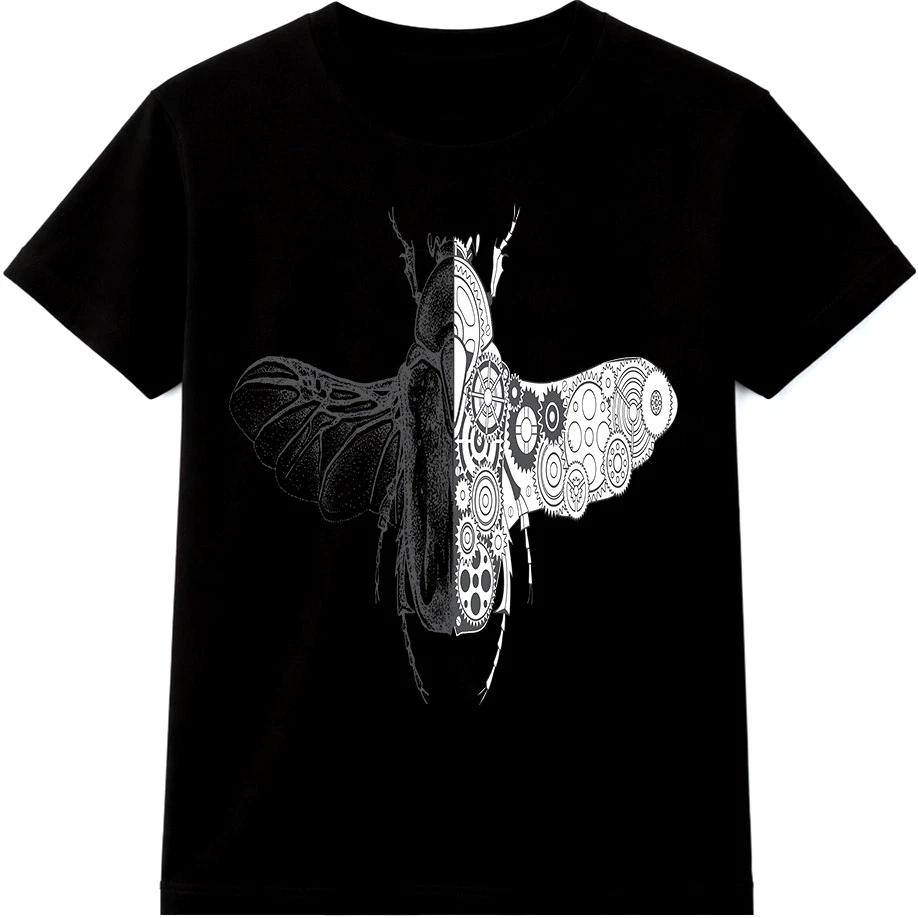 Steampunk Moth T Shirt Gothic Clockwork Insect Graphic Tee Victorian Dark Art S
