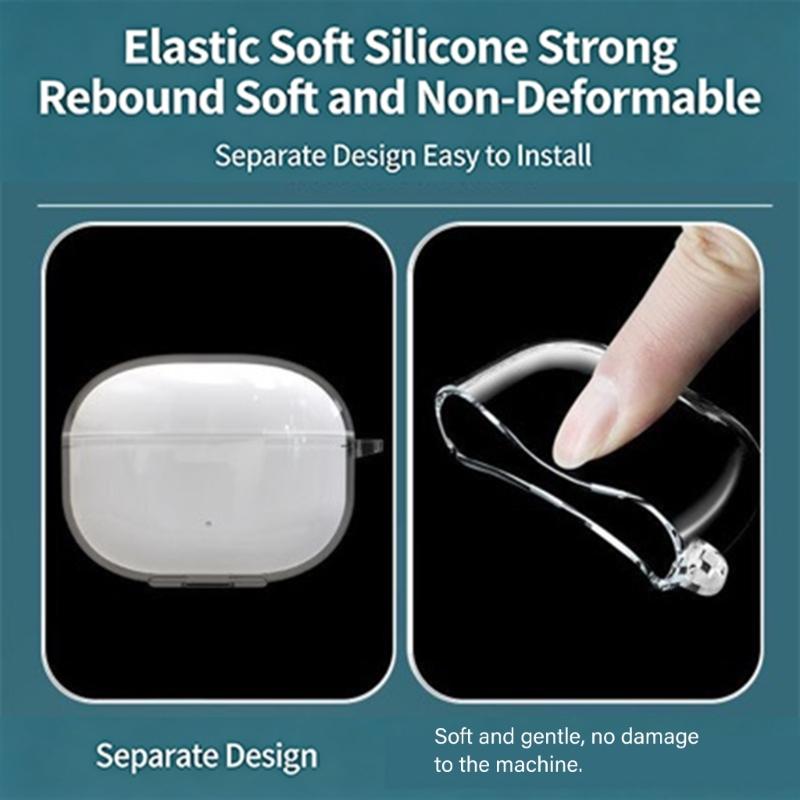 Earphone Skin Soft TPU Housing Case Dustproof Guard Shock Absorption Protective Cover Damage Prevention Sleeve For EA175