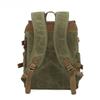 Backpack Male Student Backpack Retro Travel Bag Waterproof Canvas with Top Layer Leather Computer Travel Bag