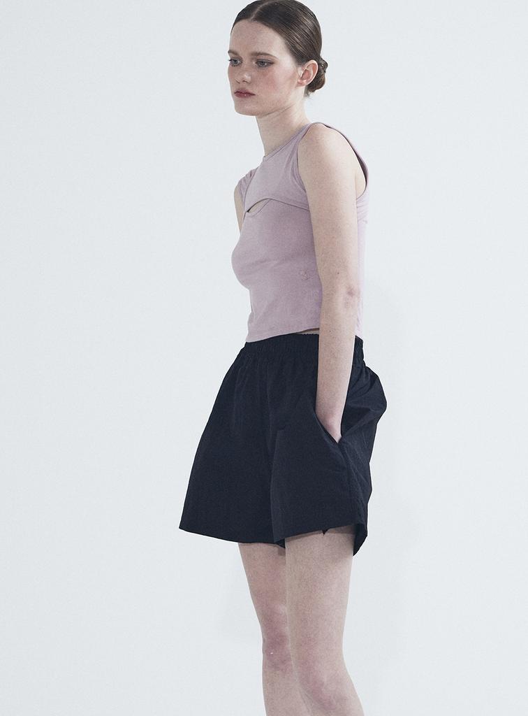 INTEREST Windreaker Shorts_Black