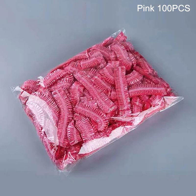 100Pcs Einweg Dusche Caps Baden Baden Wasserdichte Erwachsene Haar Trocknen Caps