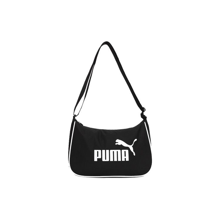 

Puma Core Base Large Logo Print Polyester Handheld Crossbody Shoulder Bag Unisex Bags Black 079372-01 Black