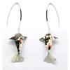 Origami Paper Earrings Black Carp