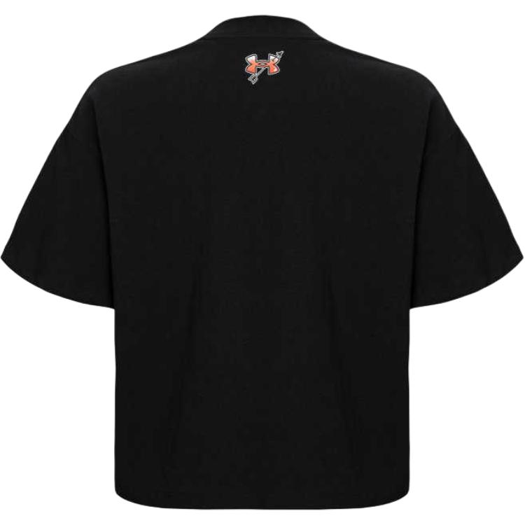 Under Armour Loose Fit Graphic Print Training T-Shirt Women Tops Black 1379949-001
