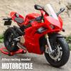 1/9 Skala Ducati Panigale V4S Off Road Motorsykkel Legering Støpt Motorsykkelmodell Lyd & Lys Skrivebordsdekorasjon Utstillingsserie Gaver