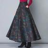 Retro Karomuster A-Linien Midi-Rock für Damen - Hohe Taille, Slim Fit, Herbst/Winter-Kollektion