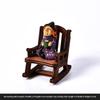 Halloween Witch Ghost Rocking Chair Cute Handmade Figurine Tabletop Ghost in Black Costume Resin Vehicle Figurine