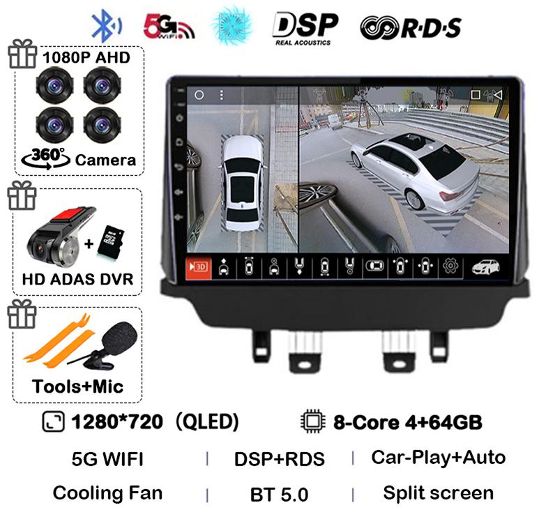 Android 14 Wireless Carplay Auto Car Radio For Mazda CX-3 CX3 Mazda 2 DK 2014 - 2021 Multimedia Video Player GPS Stereo WIFI+4G
