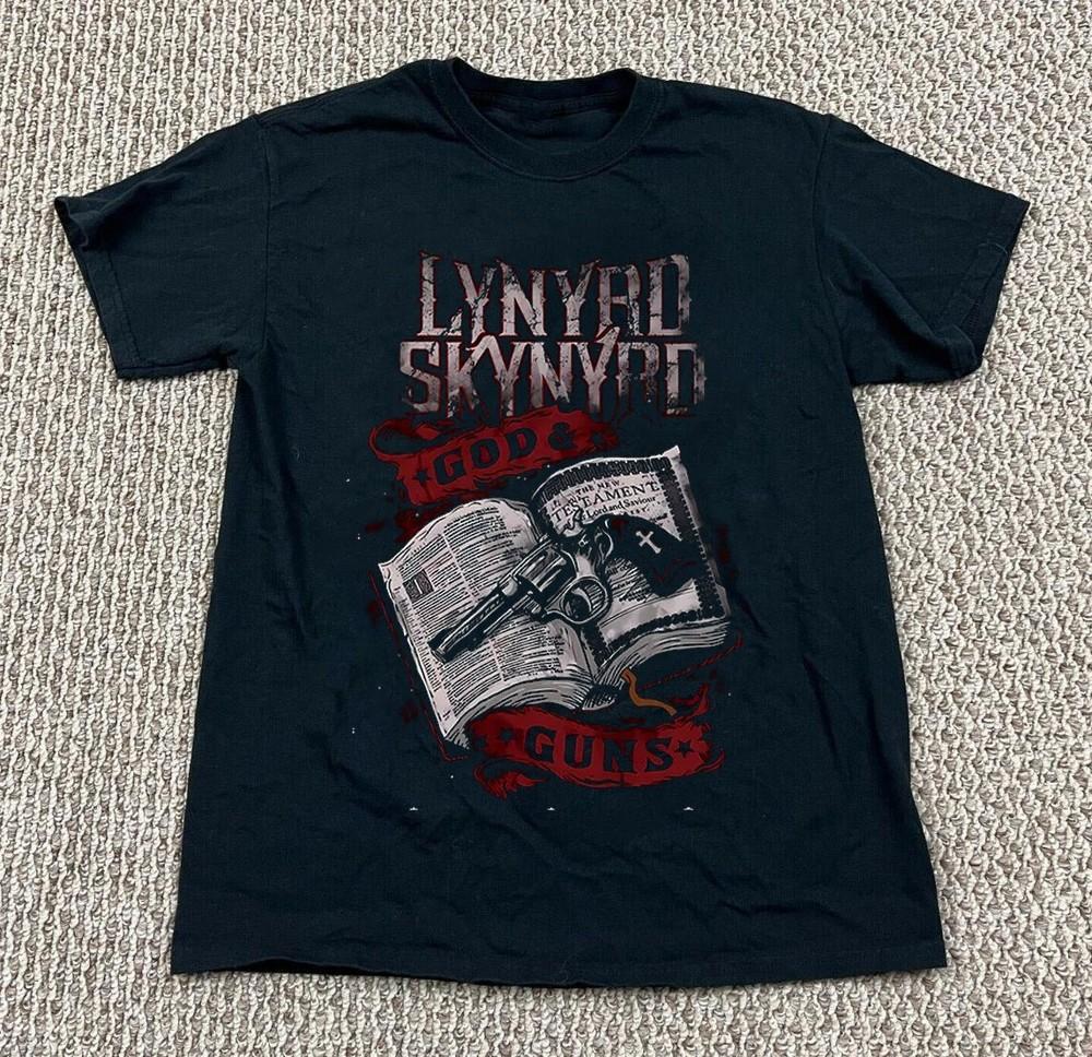 

Rare Lynyrd Skynyrd God & Guns T-shirt, Unisex Black T-shirt, Size S-5XL Unisex T-Shirt XXL