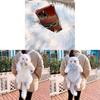Plush Cat Backpack With Flowers And Bows Decorations For Girls And Kids