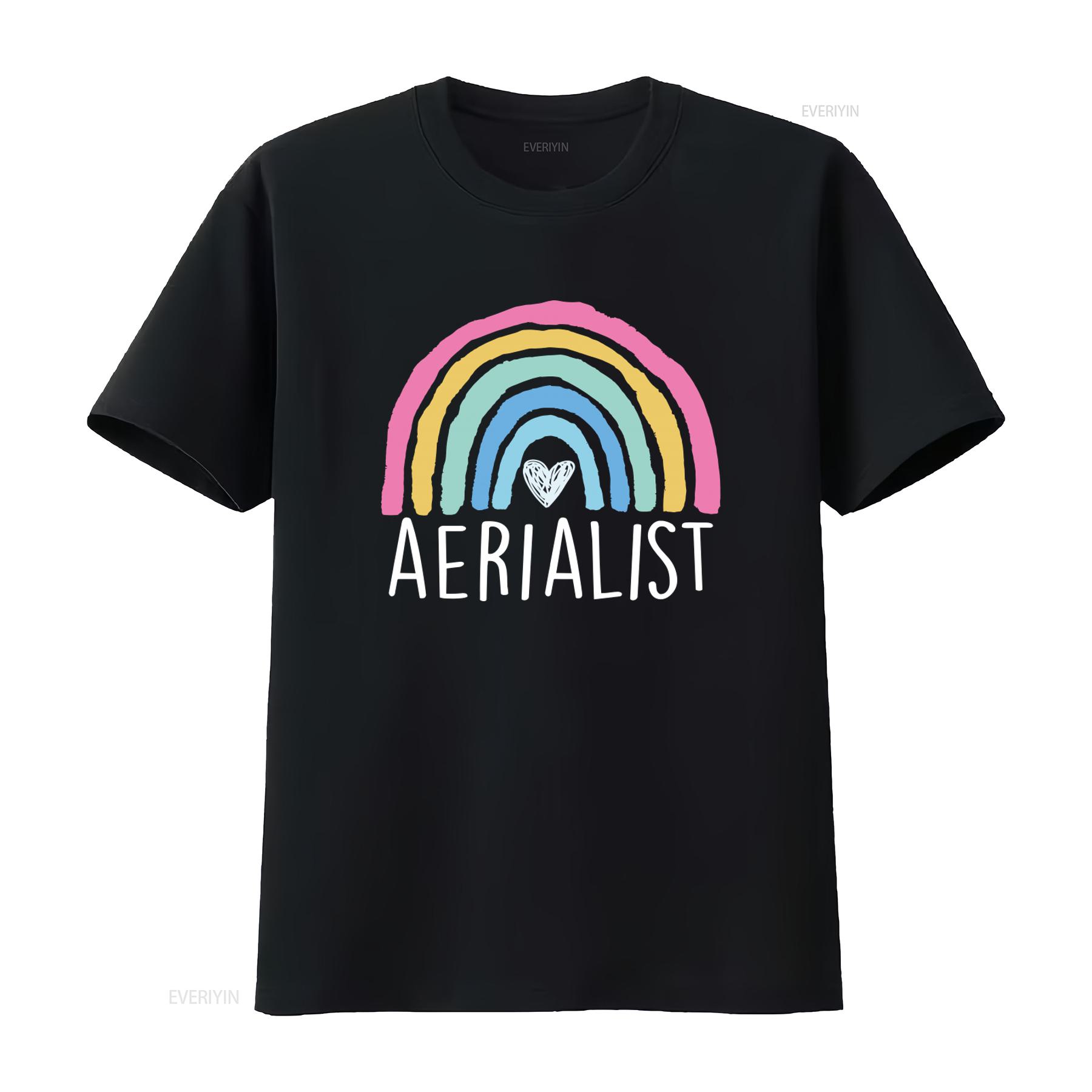 

Aerialist T Shirt Colorful Rainbow Heart Print Perfect for Circus Acrobatic Aerial Silks Trapeze Art Enthusiasts vintage 4XL