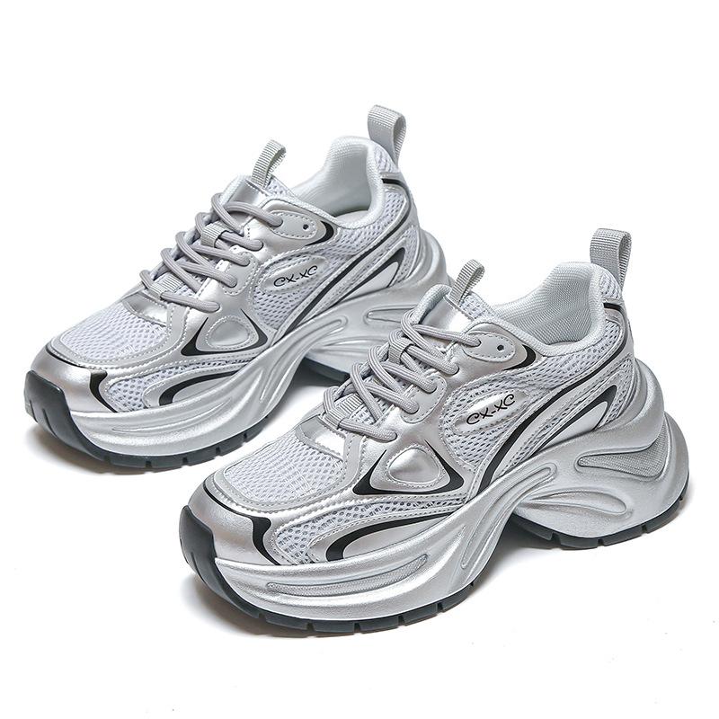 Autumn 2025 Dad Shoes Women's Thick-soled Popular Versatile Casual Women's Shoes Non-slip Heightening Soft-soled Sports Lightweight Shoes