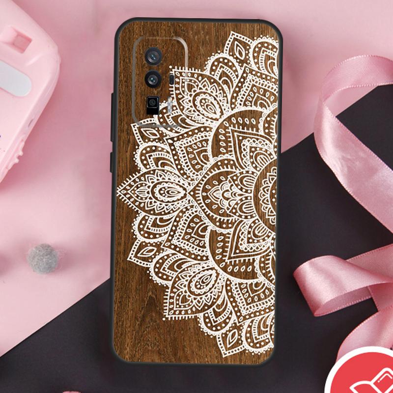 

Mandala Floral Wood Case For Xiaomi 14 Ultra Mi 15 Pro 13 11T 12T 13T 14T POCO X7 Pro X3 X5 X6 F5 F6 F7 Cover POCO X3 Pro