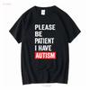 Please Be Patient I Have Autism Collaboration Backpack Large Capacity Cute Foldable 3d Printing Vintage Washed Stretched Casual