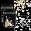 200Pcs Acrylic Crystal 3D Flower Nail Art Decoration Cute Mixed Size Manicure _A
