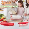 2 Piece Rectangular Fish Breader Batter Bowl Large Capacity Batter Coating Mixing Bowl  Onion