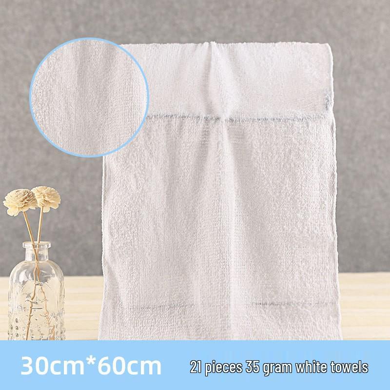 White Pure Cotton Hotel Towel: Soft, Absorbent, Durable, Embroidery-Friendly for Spa & Salon Use