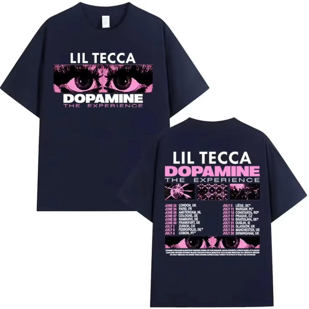 

Lil Tecca Dopamne The Experience Tour 2026 Merch T Shirt Unisexs Women Harajuku Aesthetic Fashion Short Sleeve Tshirts Streetwear M