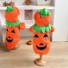 Halloween Dog Pumpkin Hooded Clothes Funny Transformation Clothes Holiday Polar Fleece Dog Clothes for Small Medium-sized Dogs