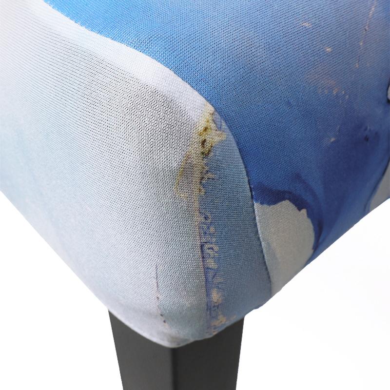 1pc Marble Textured Dining Room Chair Covers Stretch Chair Covers Removable Universal For Home Kitchen Dining Room Wedding