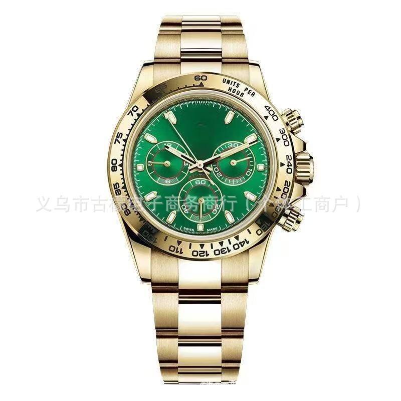 שעון קוורץ Laojia Daytona שלוש עיניים שש מחוגים רצועת פלדה עדינה סרט דבק מוצרי שעון