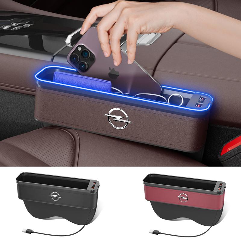 Opel Adam Astra Combo Corsa Crossland-X GTC Delica Grandland Insignia Meriva Mokka Tigra Zafira Car USB Seat Crevice Storage Box
