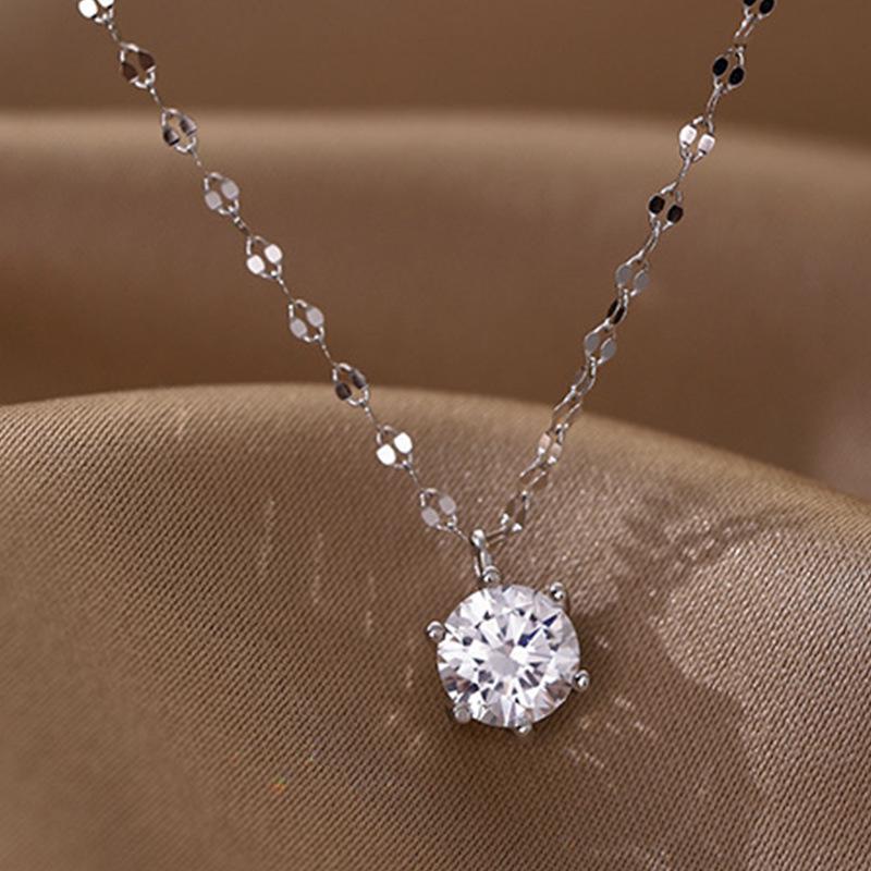 

Минималистичное японское и корейское ожерелье с подвеской-бриллиантом для женщин, 2025