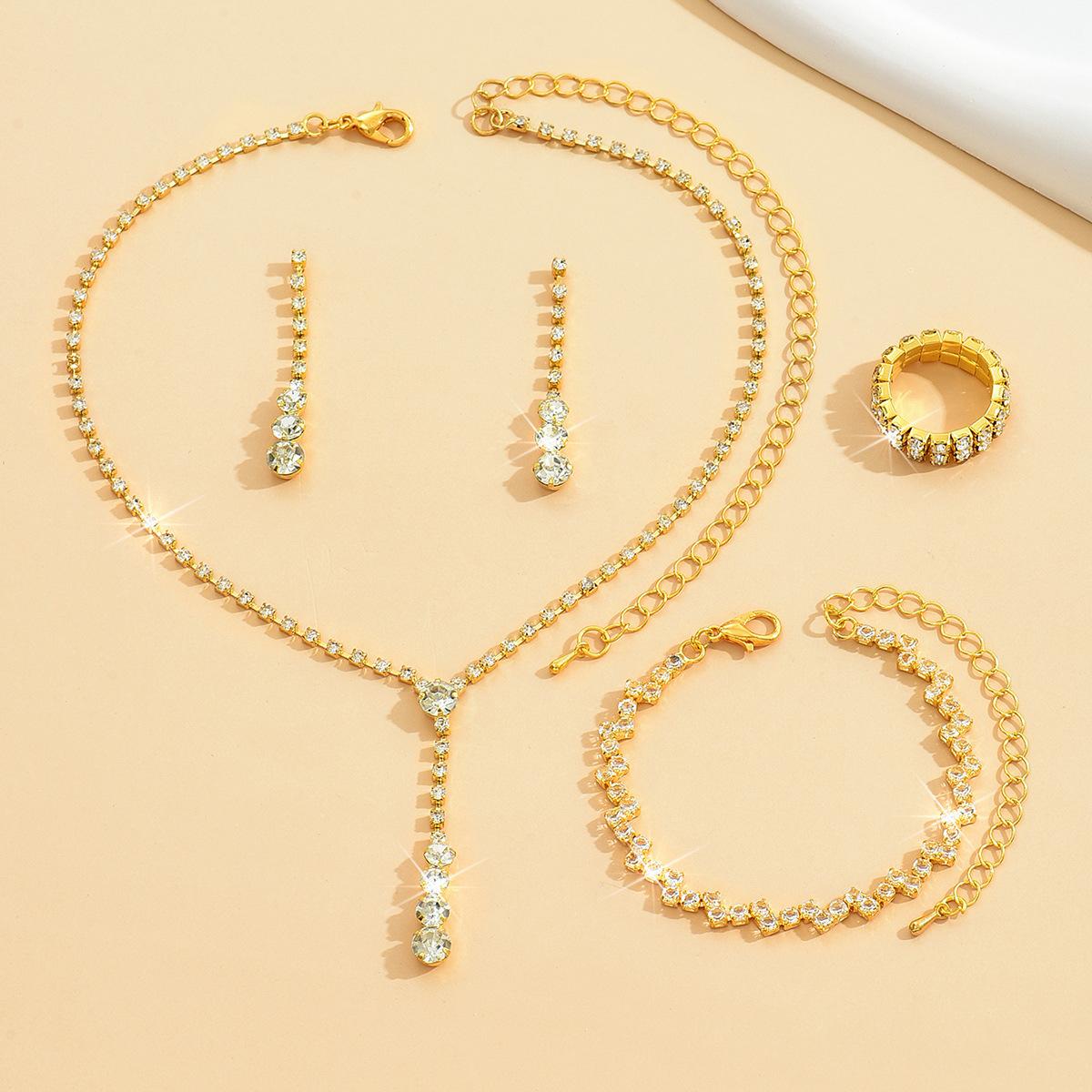 

Модные свадебные аксессуары для свадебной фотосъемки серьги ожерелье браслет комплект