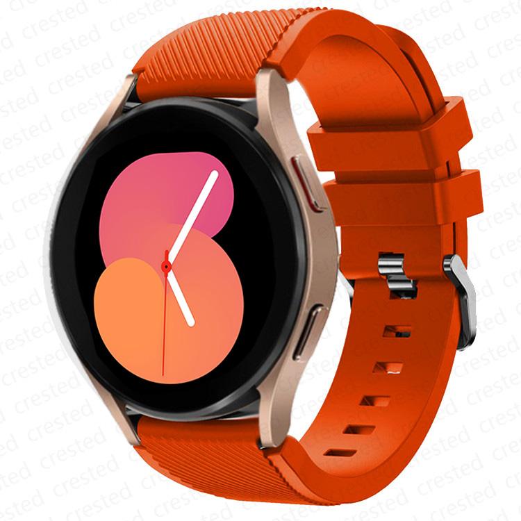 20mm/22mm Watch Strap for Samsung Galaxy Watch 4 6 Classic/5/5 Pro/46mm/3/active 2/s3/s2 Silicone Bracelet Galaxy Watch 4 Strap