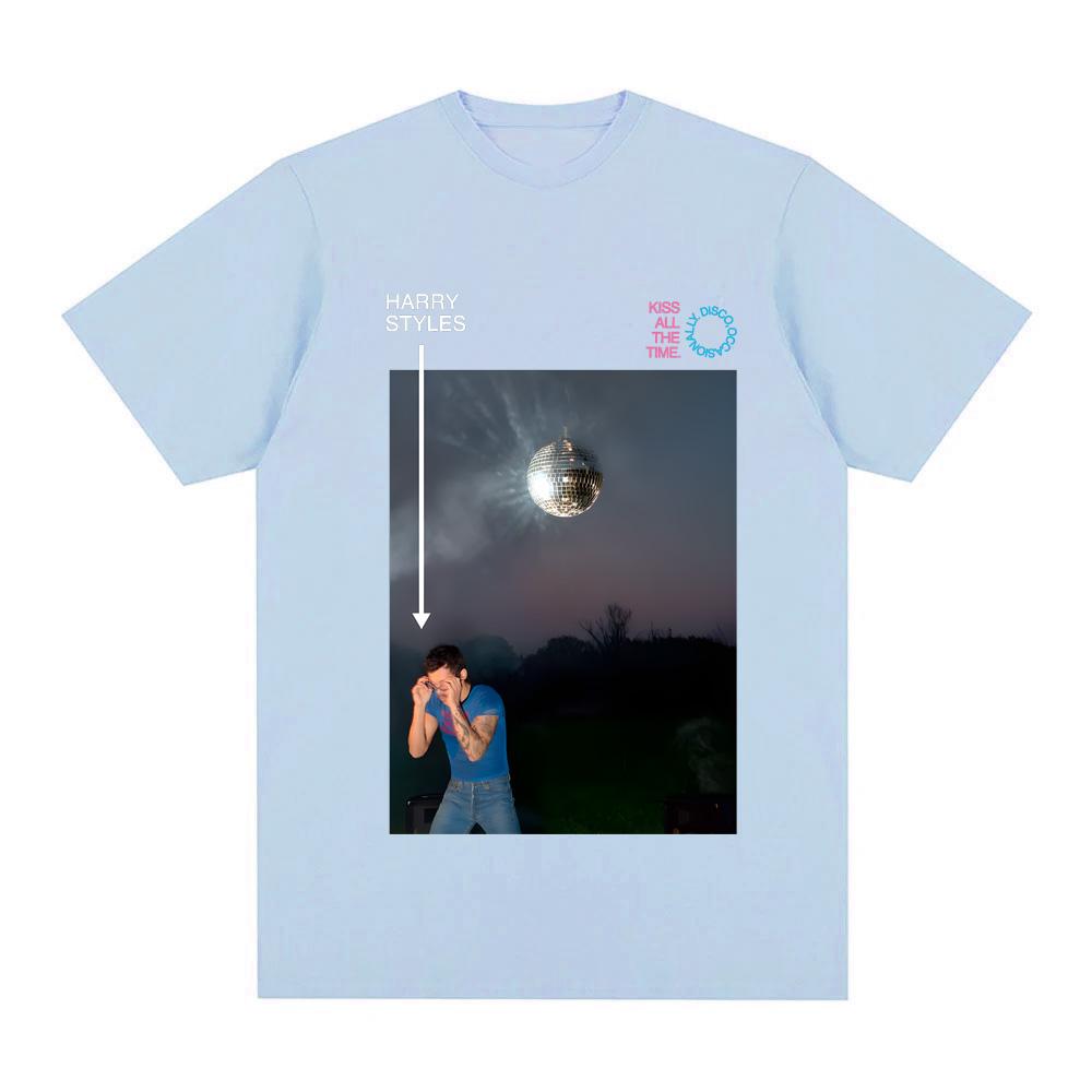 2026 Nuovo Album Kiss All The Time Maglietta Cantante HarryStyle Stampa Grafica Hip Hop 100% Cotone T-shirt Unisex Top di Alta Qualità