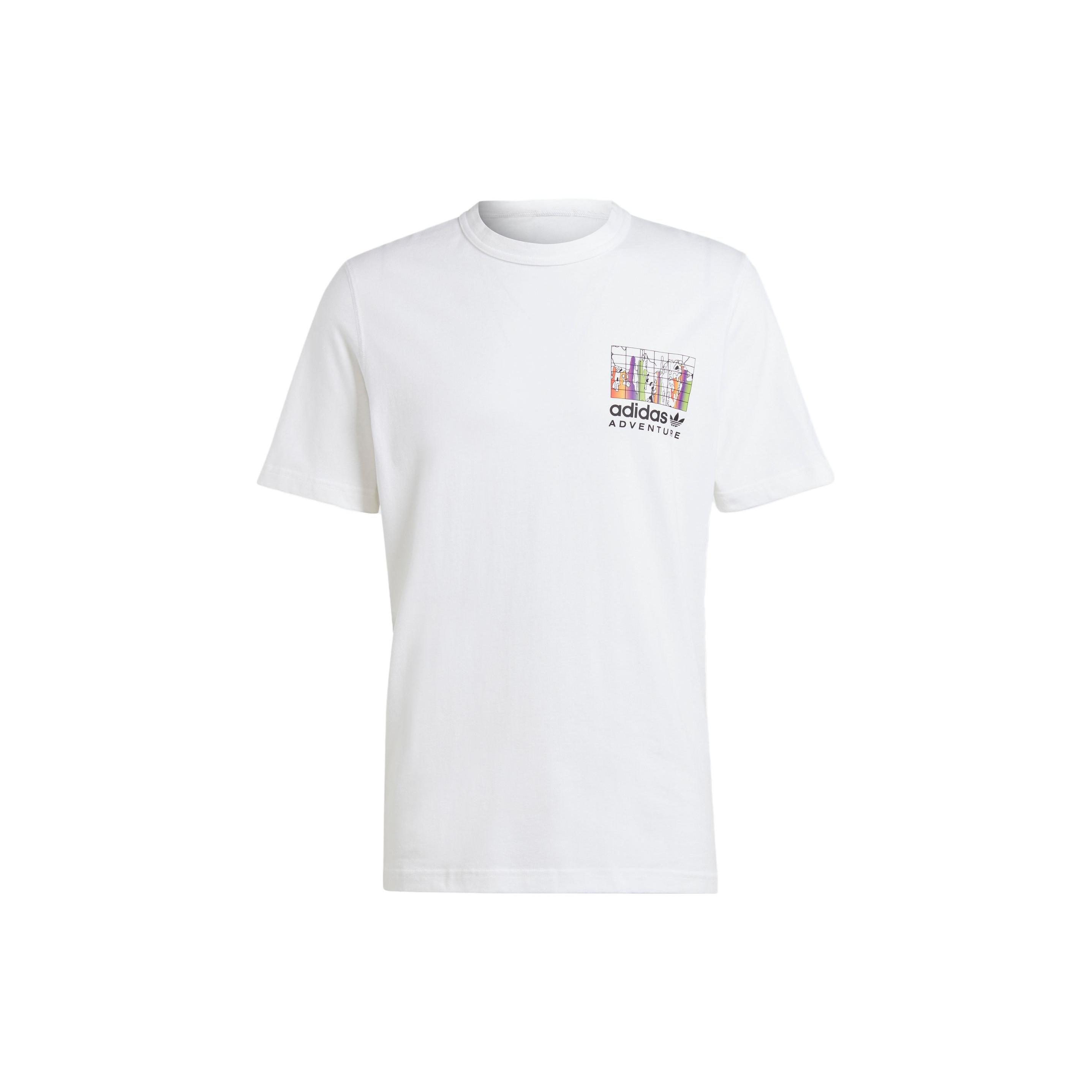adidas Adventure Graphic T-Shirts  White  Men s IJ0701 XS
