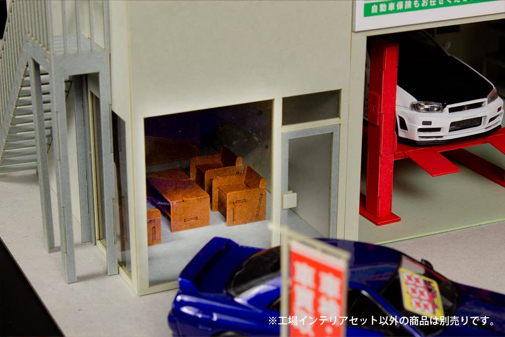 PLUM Factory Interior Set To Scale Unpainted Assembly Paper Craft PP126 1/64 1/80