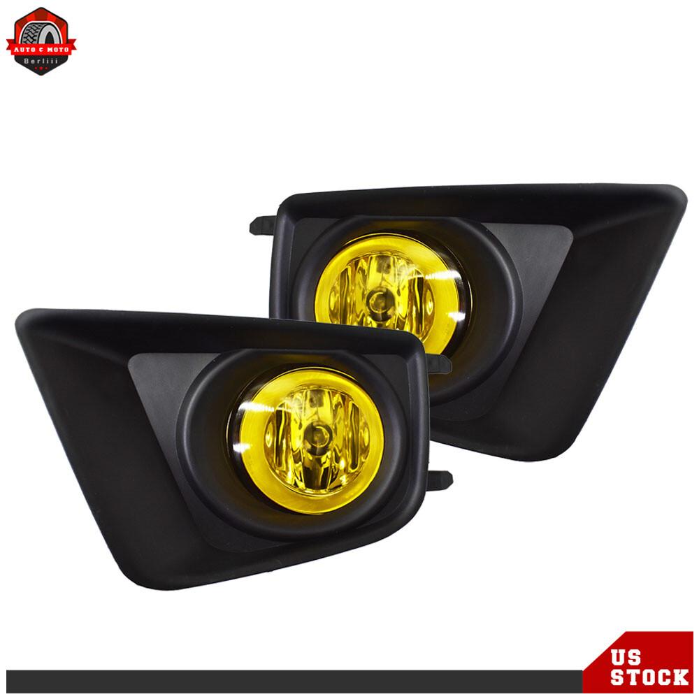 Front Amber Fog Lights Lamps Left&Right Side For 2013 2014 Toyota Tacoma